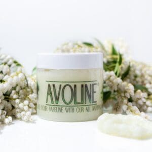 Avoline all-natural jar of balm.