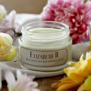 Elizabeth II night hydration cream jar.