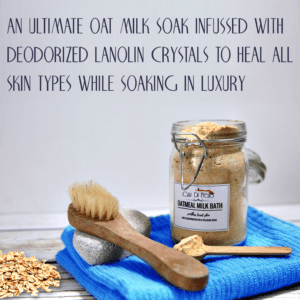 Oatmeal milk bath for soothing skin.