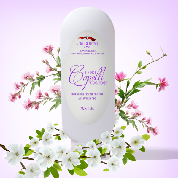 White bottle of Capelli ultra rich conditioner.